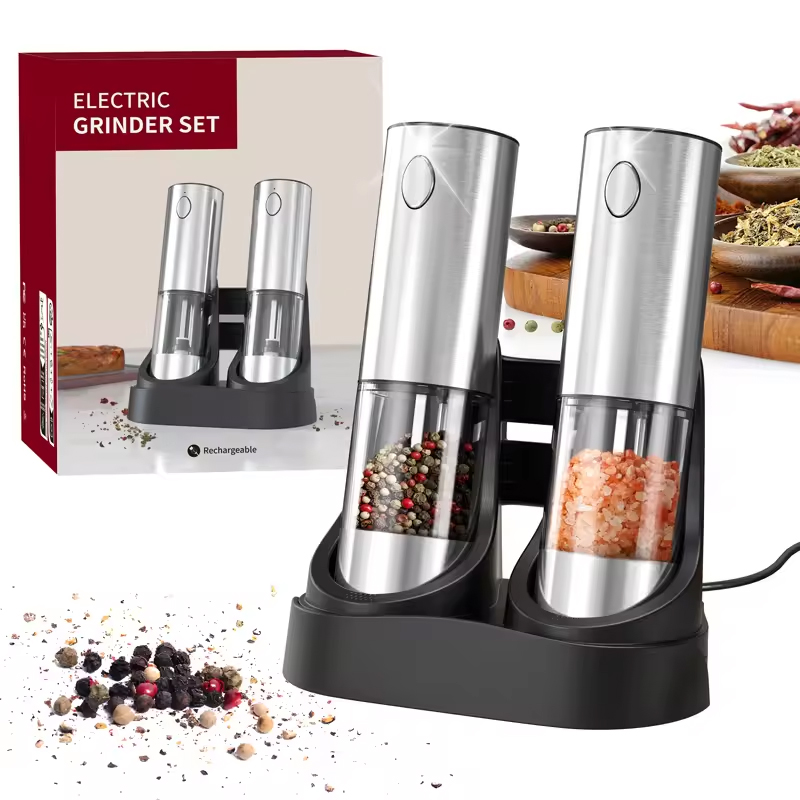 Kitchen Gadgets Useful - 1/2PCS Electric Salt And Pepper Grinder