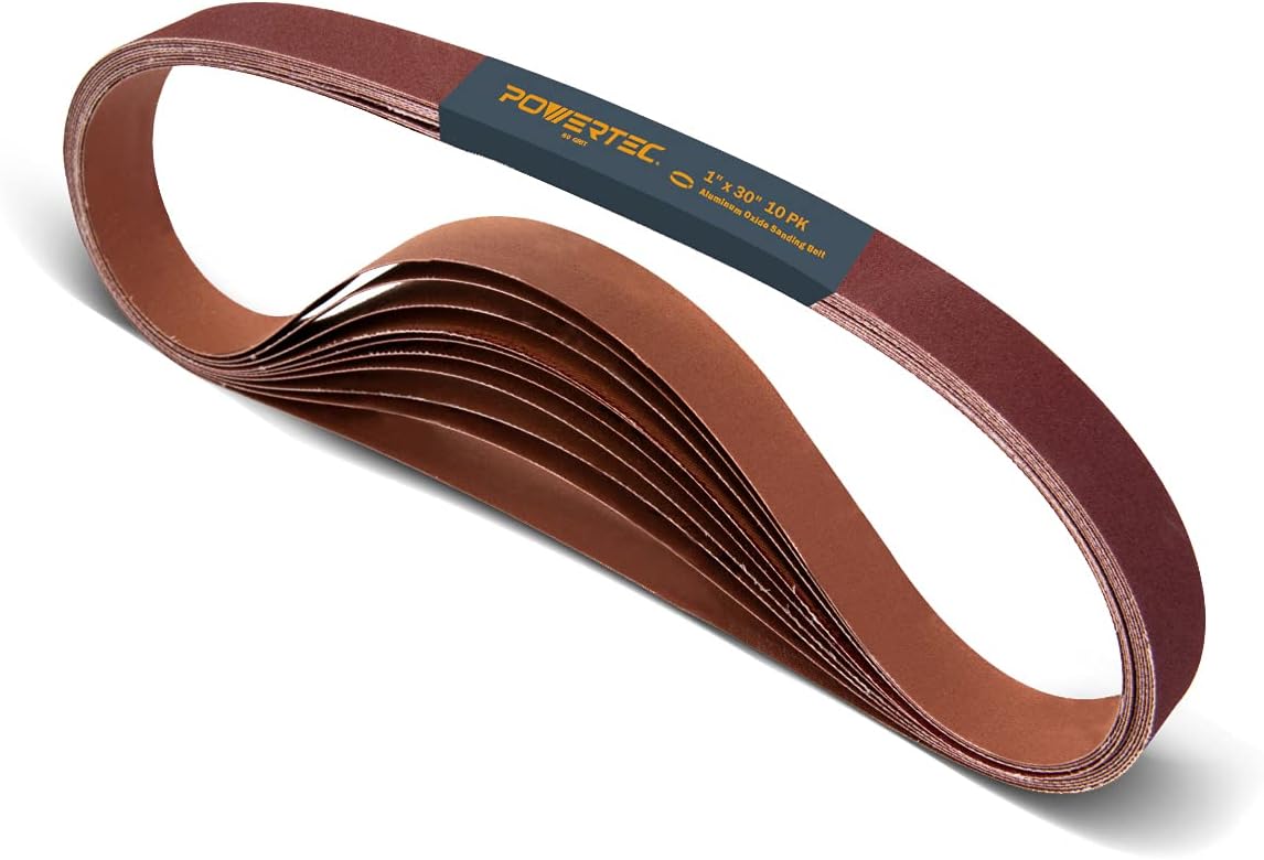 Knife Sharpener - 1x30 Sanding Belts 10 Pack, 80