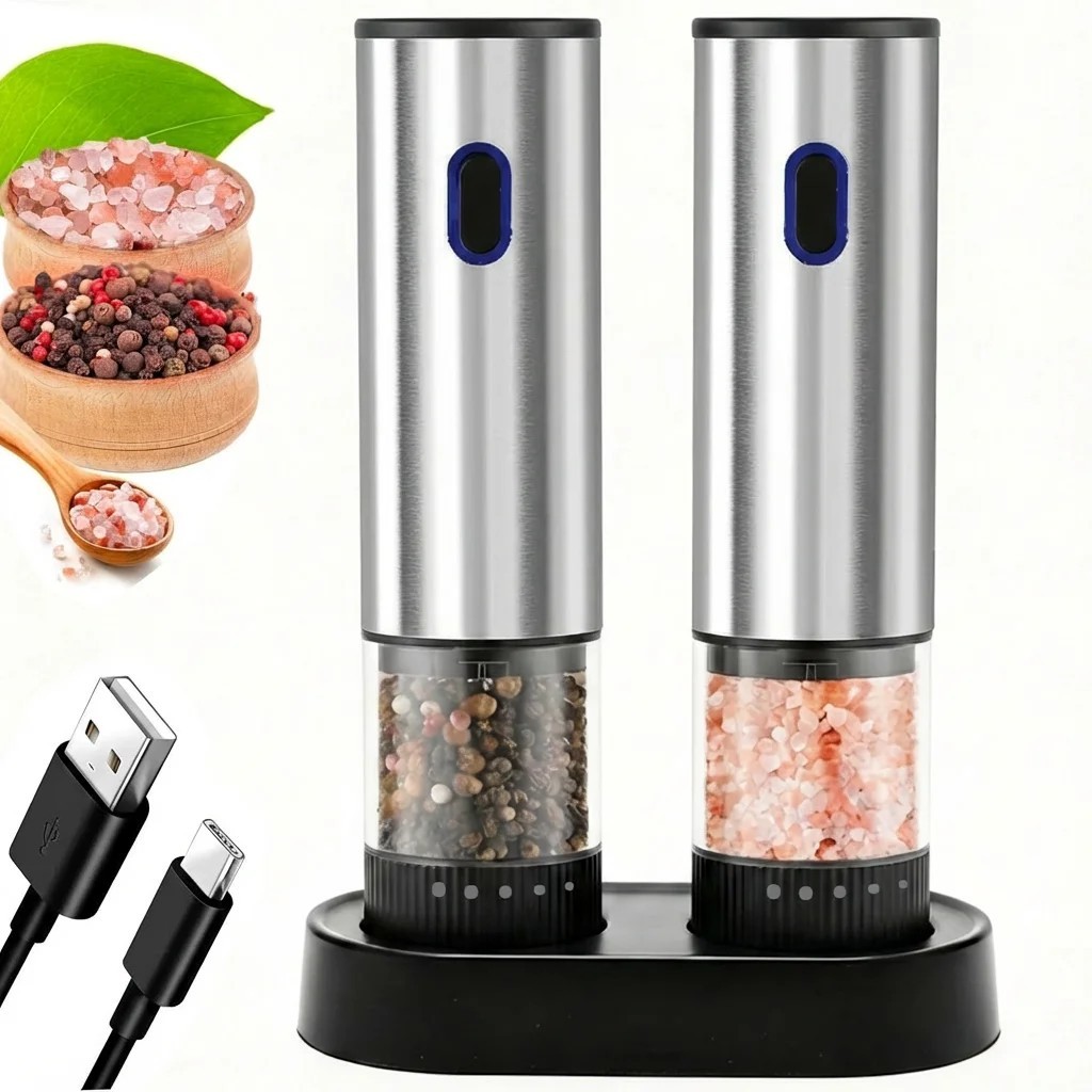 Kitchen Gadgets Amazon - 1pc/2pcs Electric Salt and Pepper Grinder