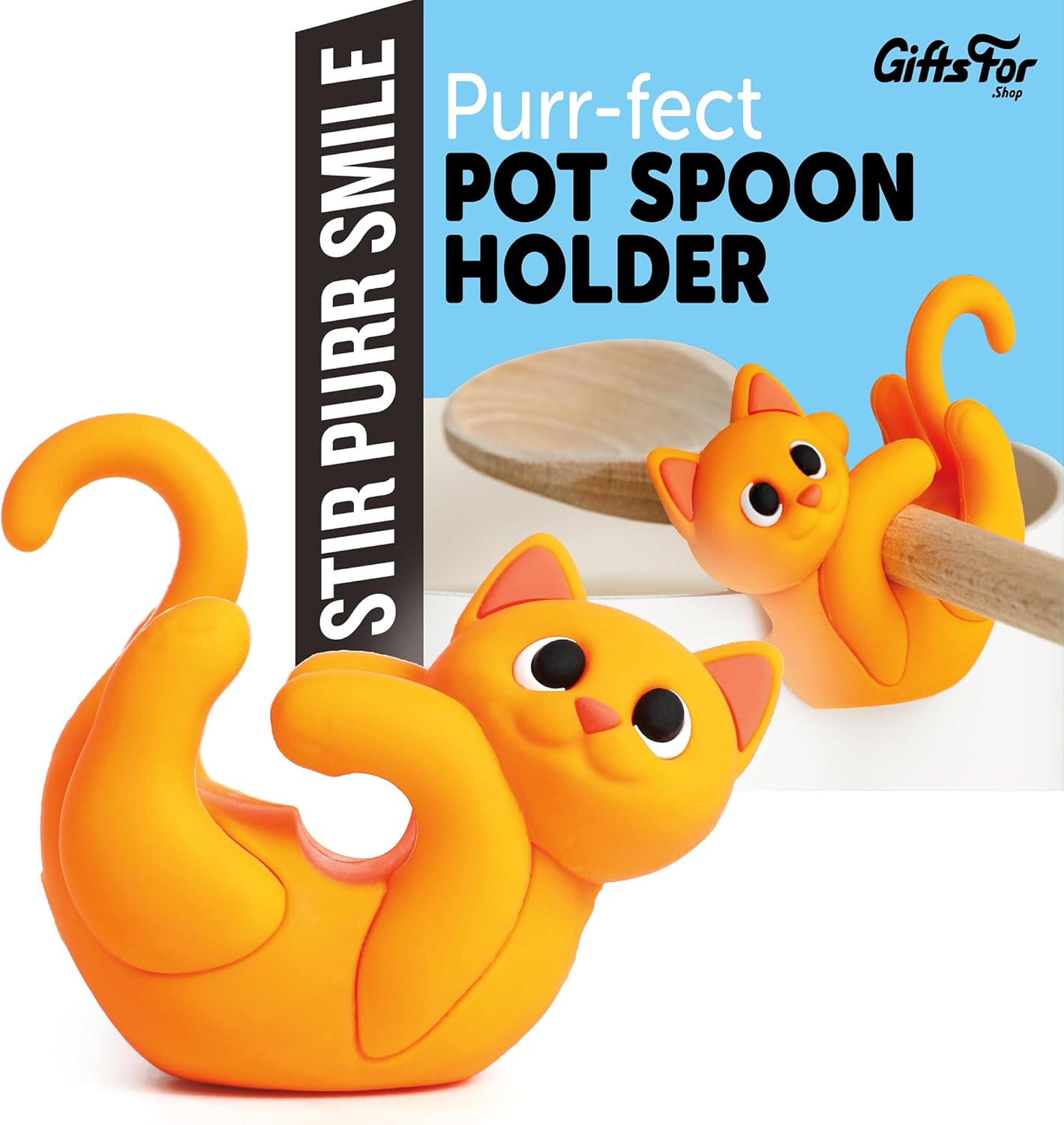Kitchen Gadgets Images - Orange Cat Silicone Spoon Rest –