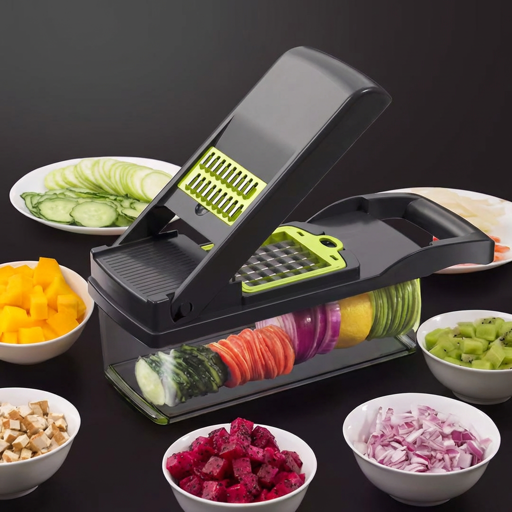 Mandoline Slicer - Mandoline Slicer Vegetable Chopper, Adjustable Food