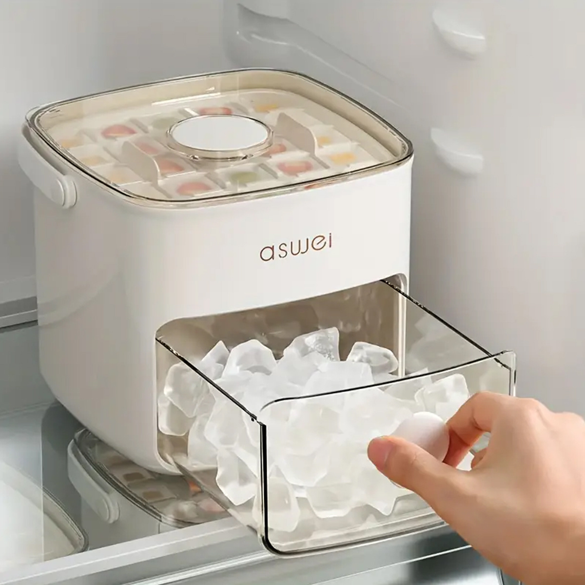 Kitchen Gadgets Amazon - 48-Cube Ice Maker with Easy-Press Lid