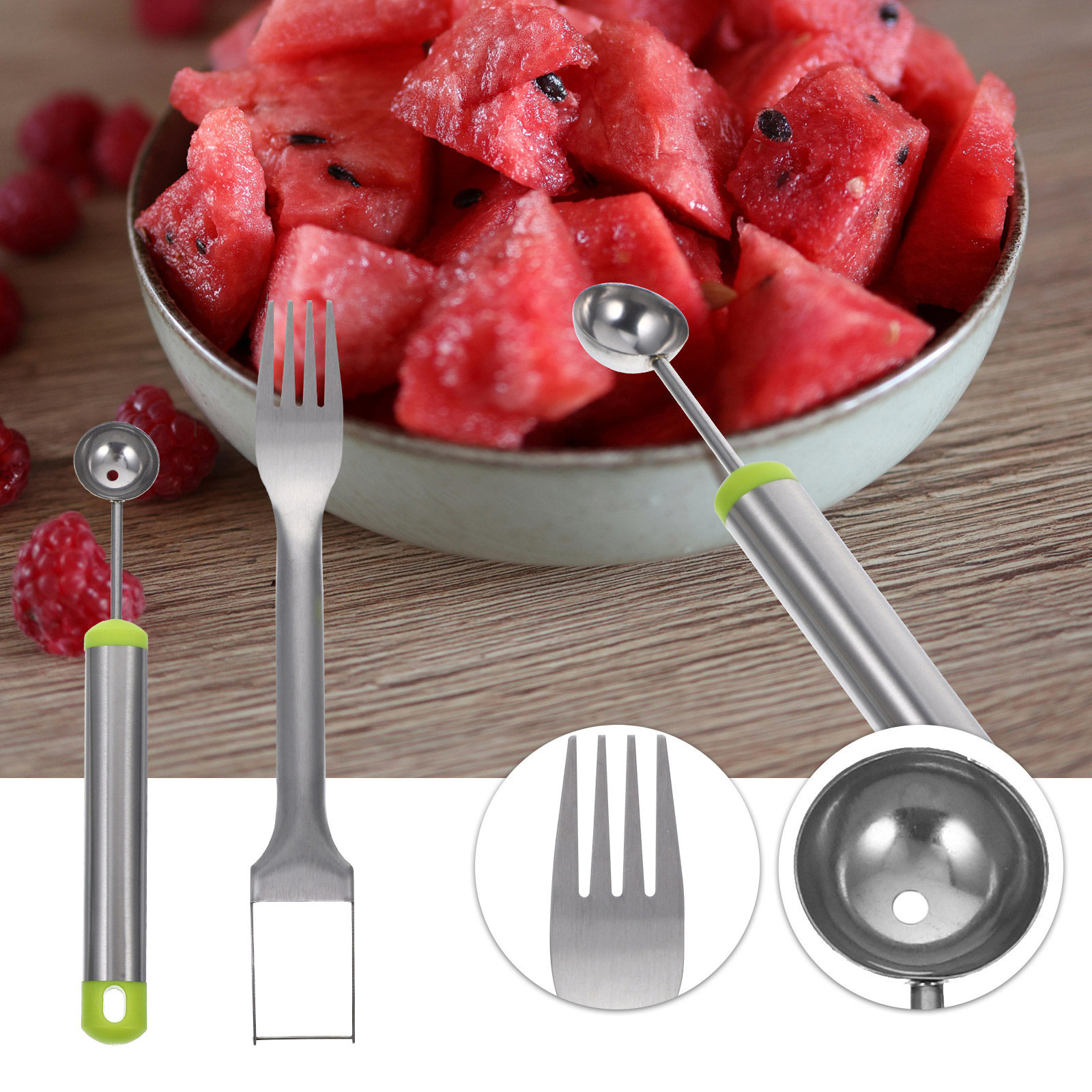 Kitchen Gadgets Usa - 1 Set Of Metal Watermelon Slicer