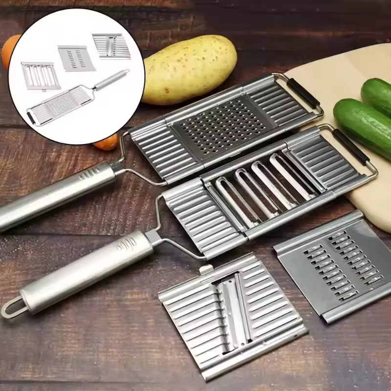 Kitchen Gadgets Vegetable Cutter - Stainless Steel Shredder Cutter Vegetable Grater