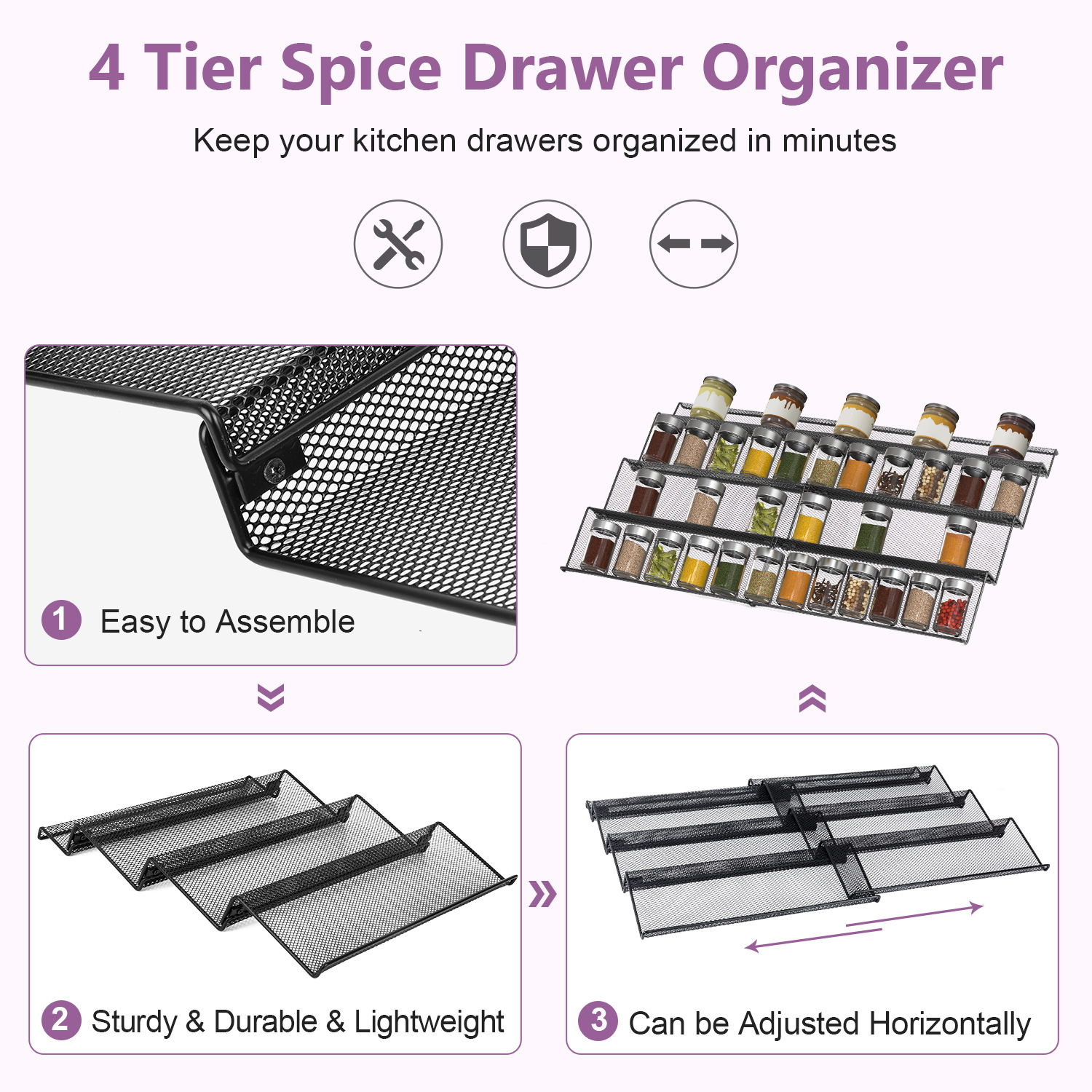 4 Layer Spice Drawer Sorting S - огляд і ціна Kitchen Gadgets Amazon