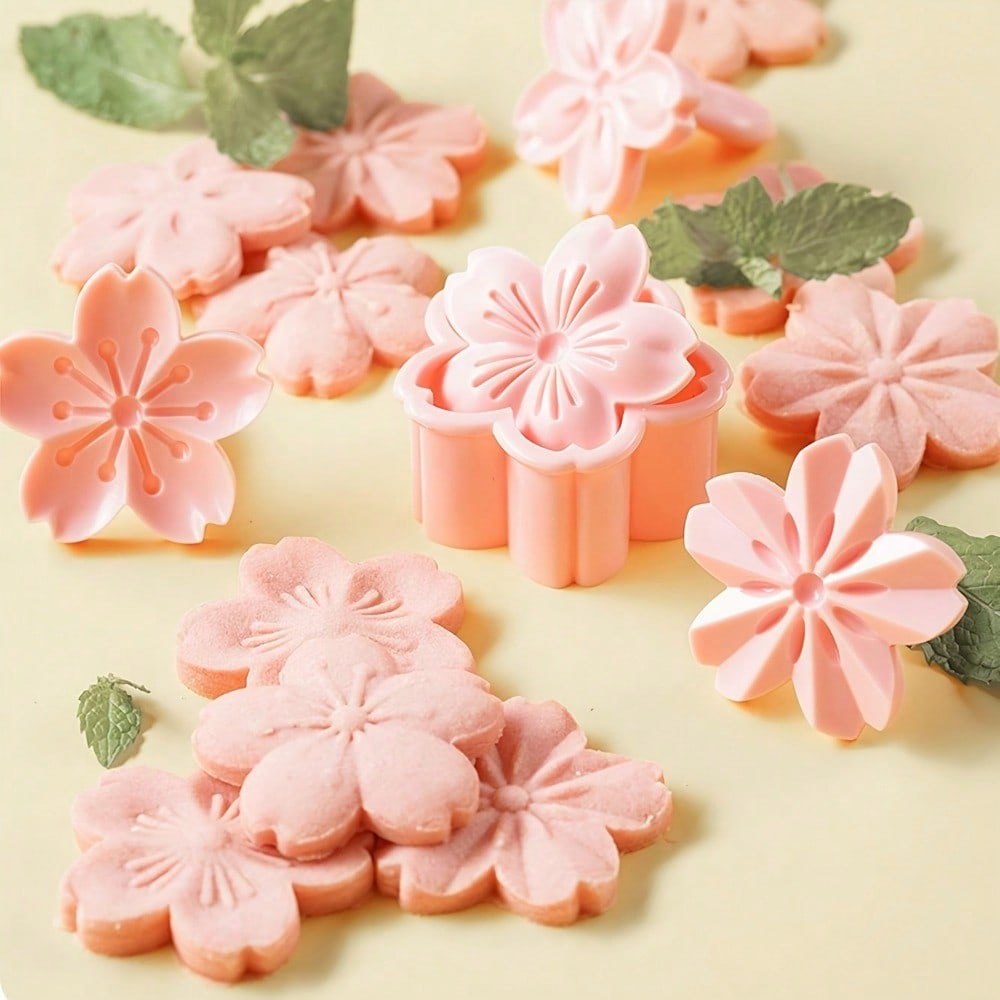 5pcs/set Cherry Blossom Cookie - огляд і ціна Kitchen Hand Gadgets