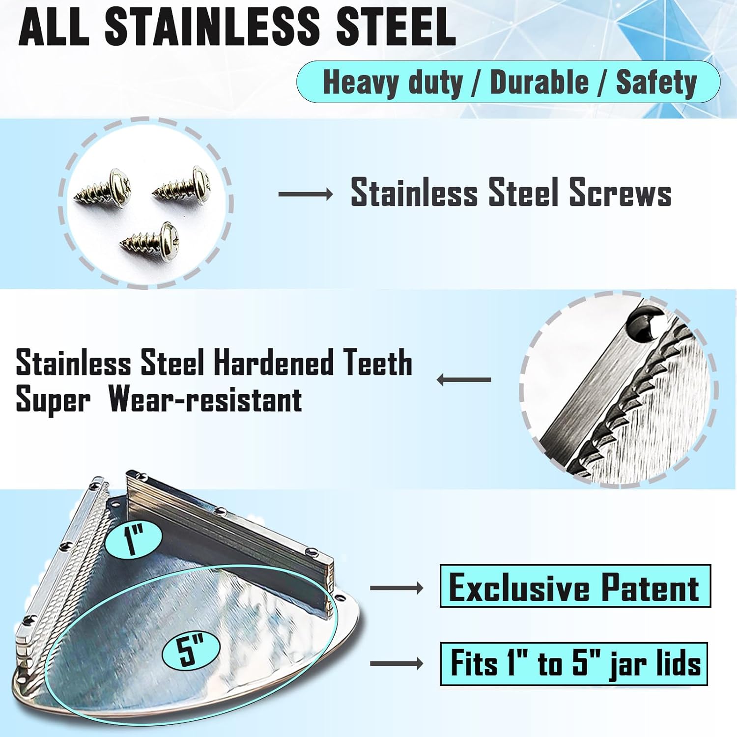 Stainless Steel Jar Opener for - огляд і ціна Kitchen Hand Gadgets