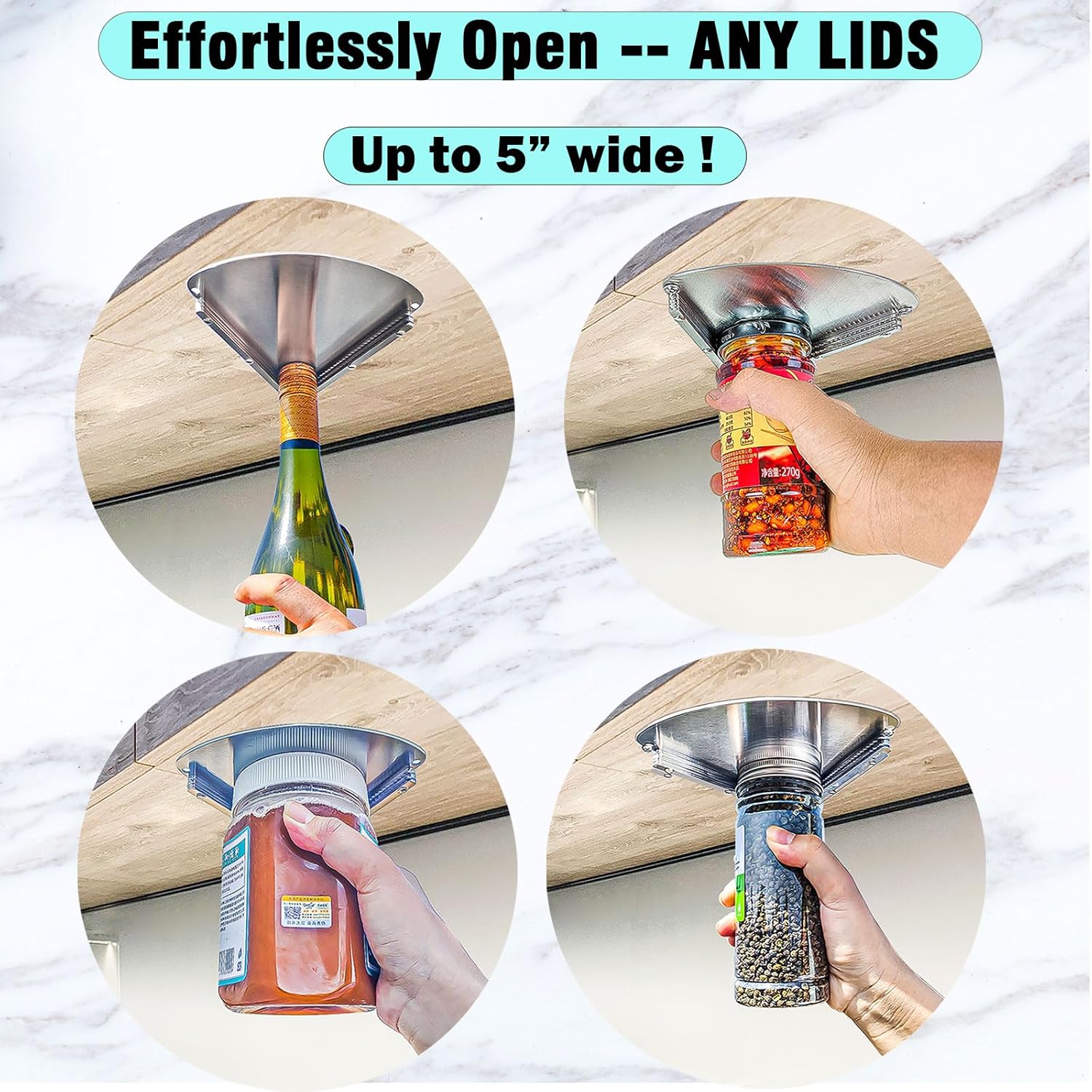 Stainless Steel Jar Opener for - огляд і ціна Kitchen Hand Gadgets