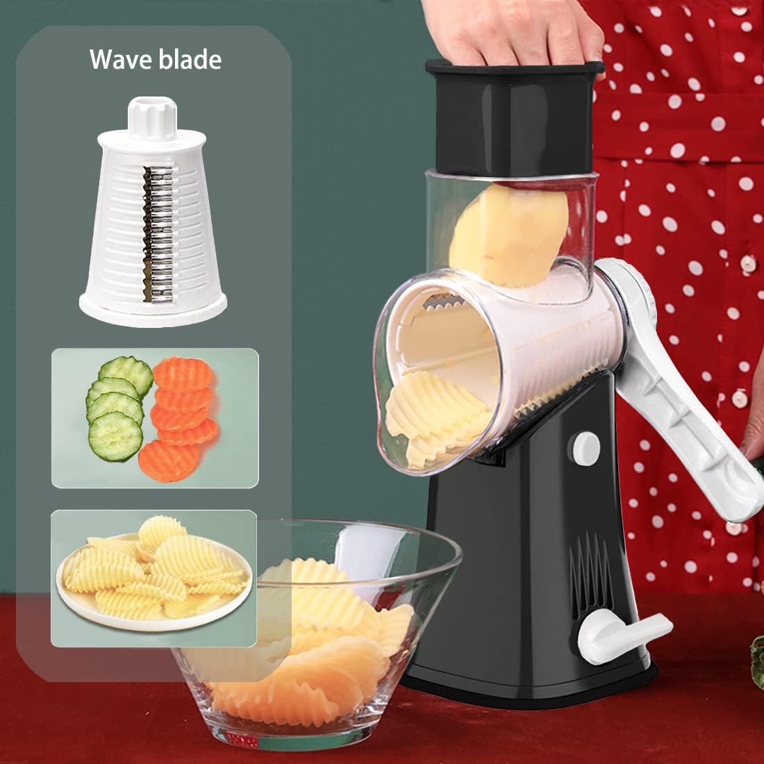5-in-1 Rotary Cheese Grater &  - огляд і ціна Mandoline Slicer