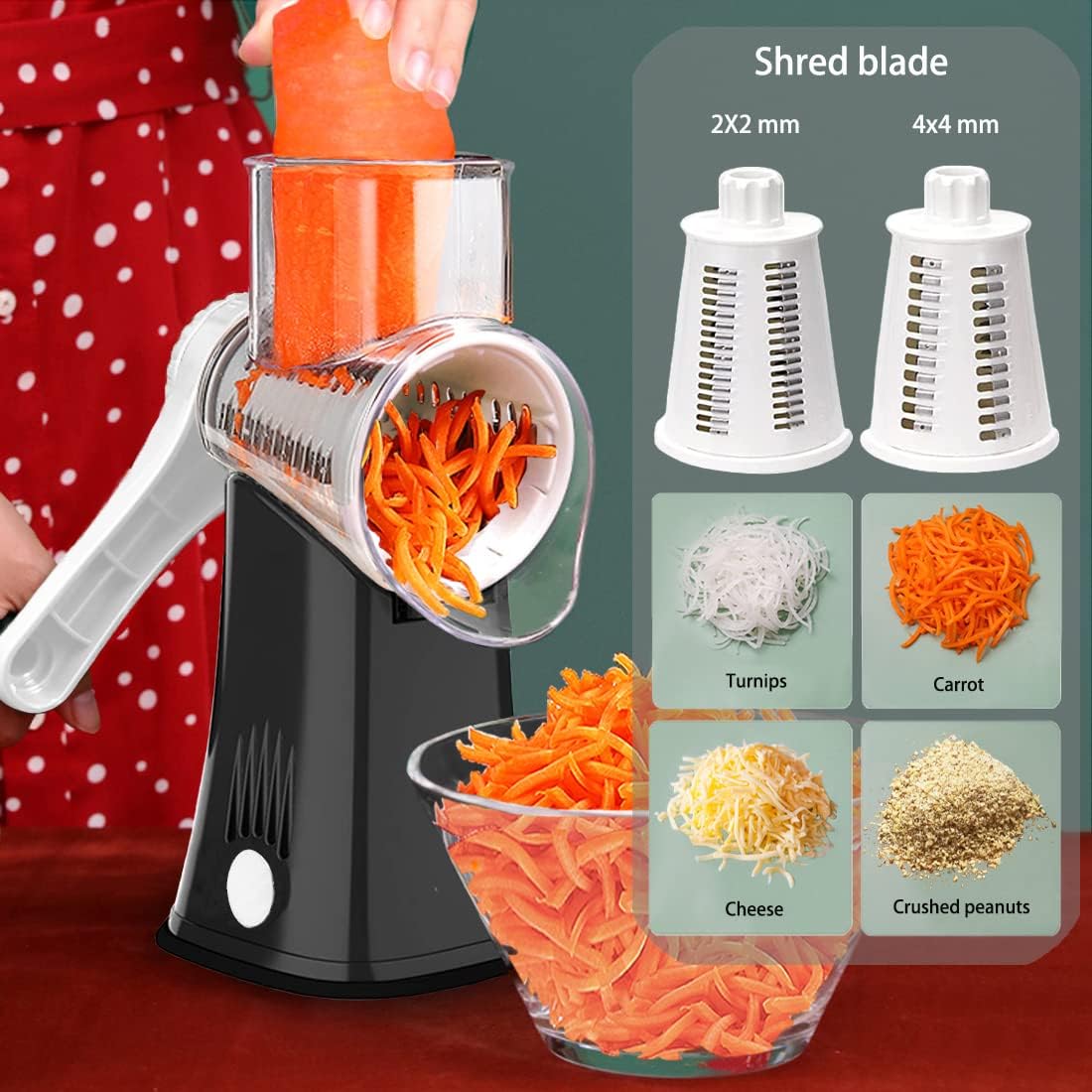 5-in-1 Rotary Cheese Grater &  - огляд і ціна Mandoline Slicer