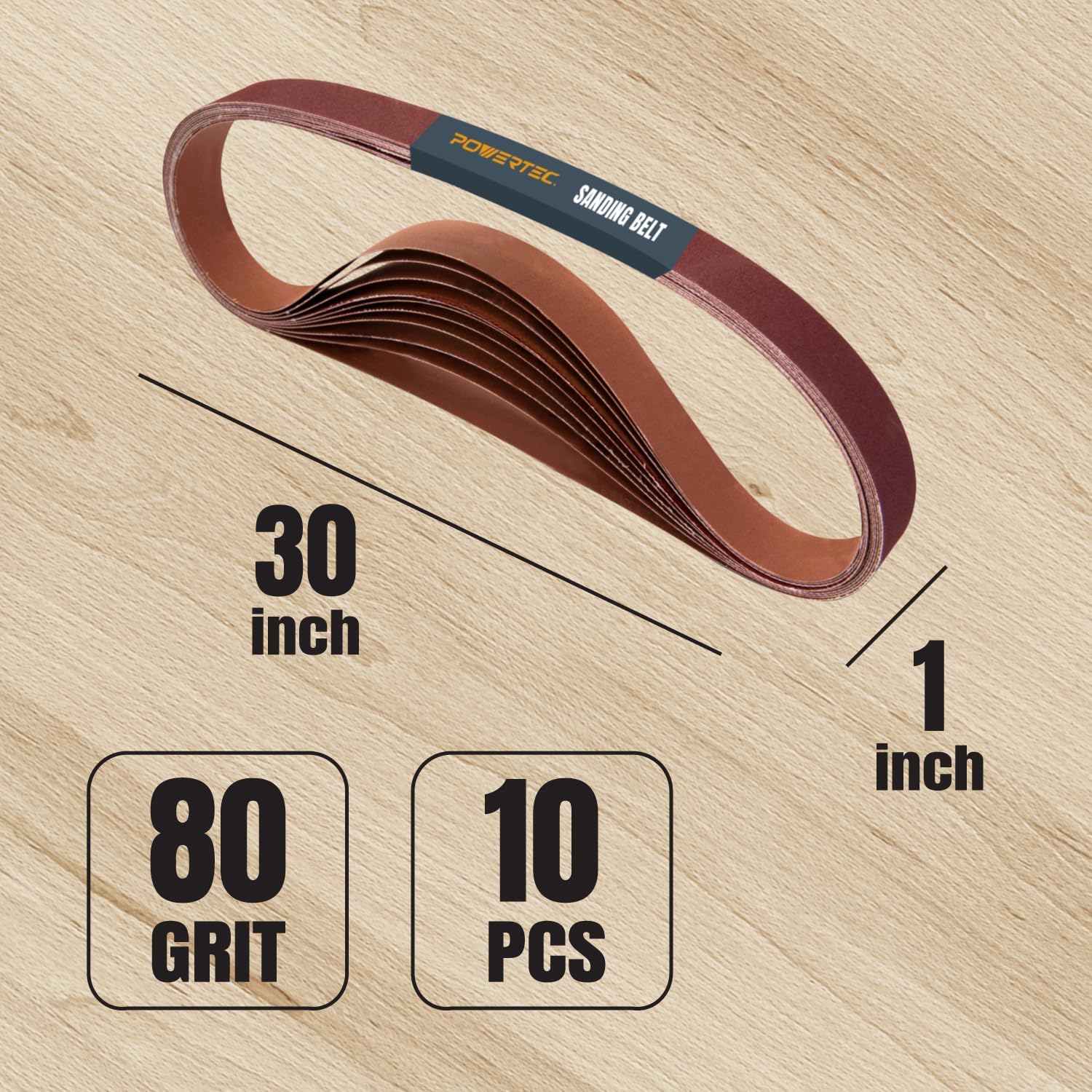 1x30 Sanding Belts 10 Pack, 80 - огляд і ціна Knife Sharpener