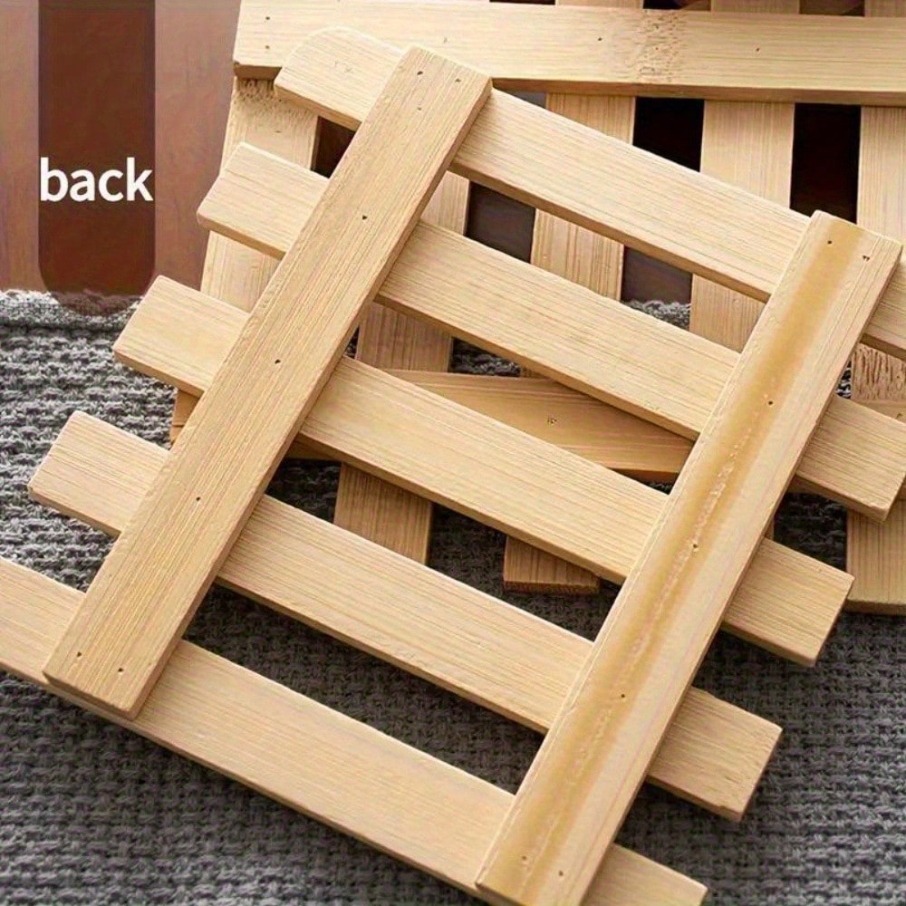 Set Of Three Bamboo Trivets -  - огляд і ціна Kitchen Utensil Holder