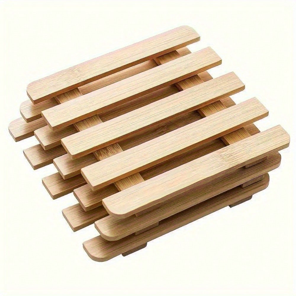 Set Of Three Bamboo Trivets -  - огляд і ціна Kitchen Utensil Holder