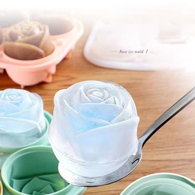 3D Rose Ice Molds 4 Holes Ice  - огляд і ціна Kitchen Utensil Holder