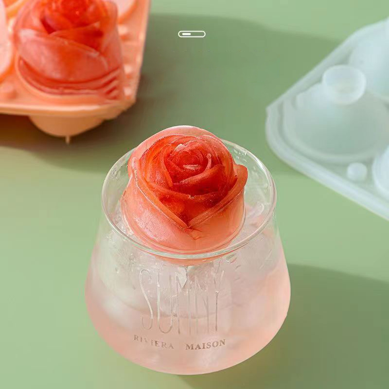 3D Rose Ice Molds 4 Holes Ice  - огляд і ціна Kitchen Utensil Holder