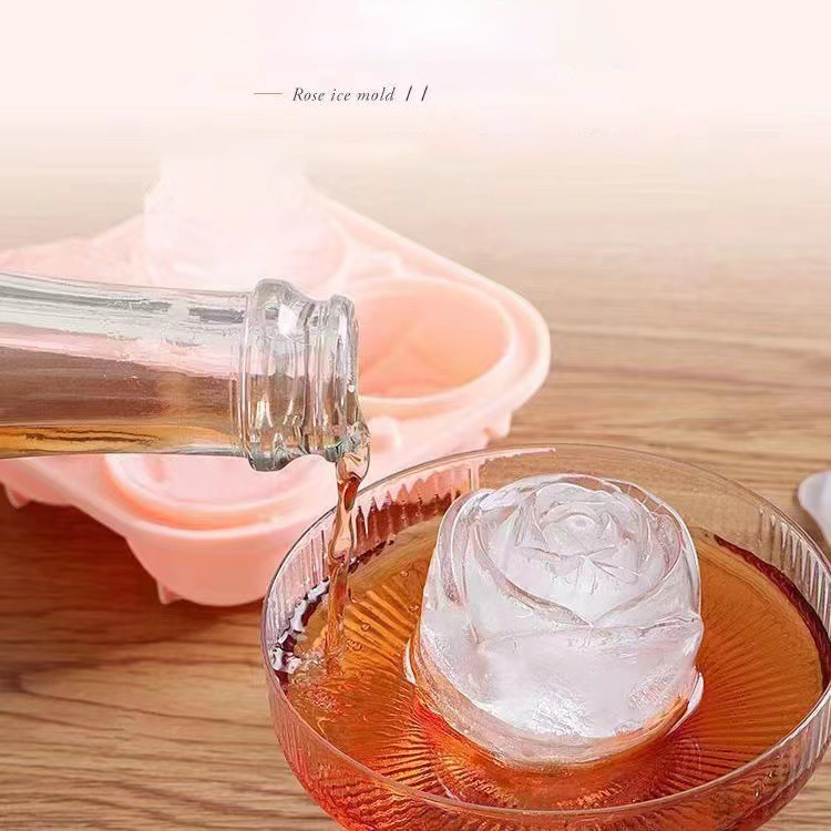 3D Rose Ice Molds 4 Holes Ice  - огляд і ціна Kitchen Utensil Holder
