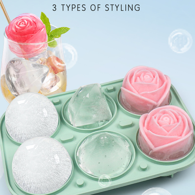 3D Rose Diamond Round Ice Cube - огляд і ціна Kitchen Utensil Holder
