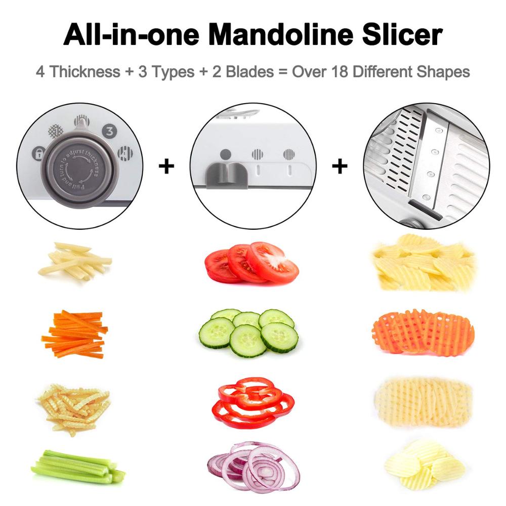 LMETJMA 18 Types Adjustable Ma - огляд і ціна Mandoline Slicer
