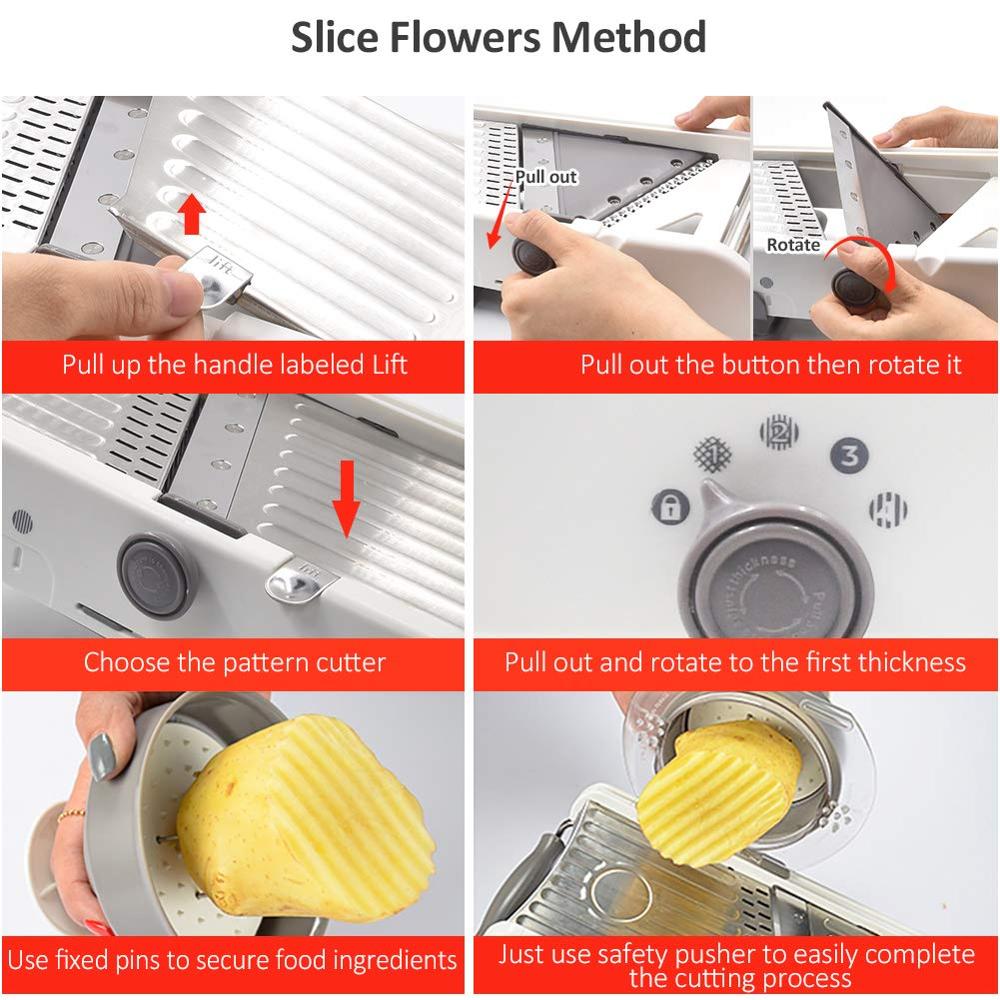 LMETJMA 18 Types Adjustable Ma - огляд і ціна Mandoline Slicer