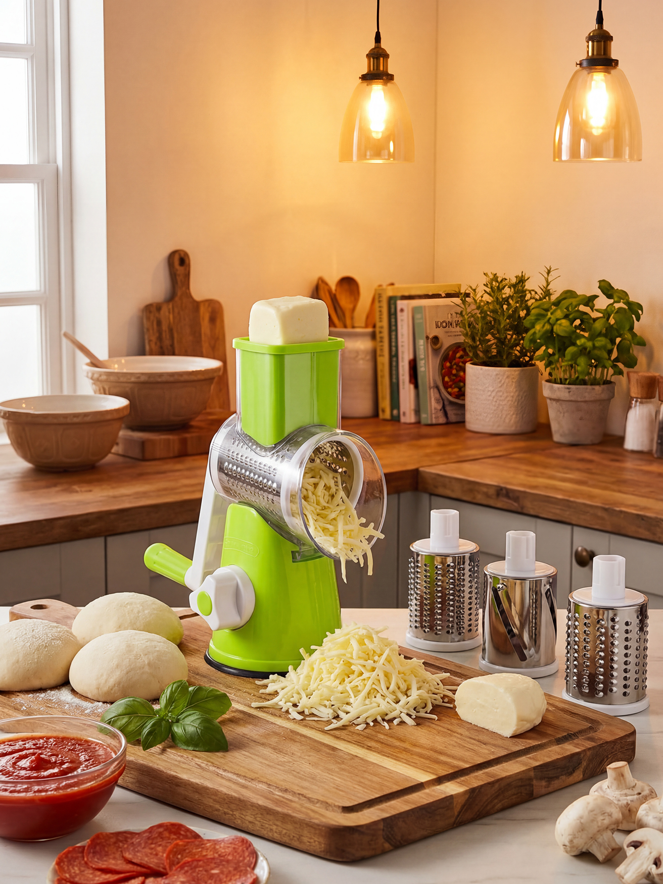 Rotary Cheese Grater with Hand - огляд і ціна Mandoline Slicer
