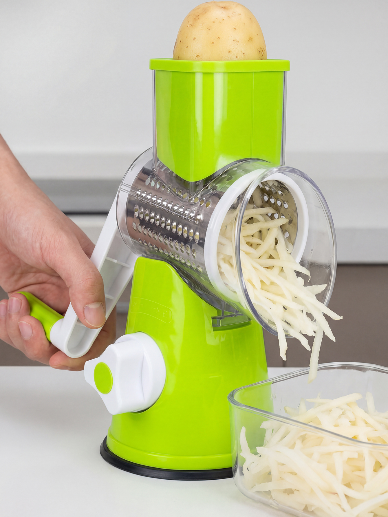 Rotary Cheese Grater with Hand - огляд і ціна Mandoline Slicer
