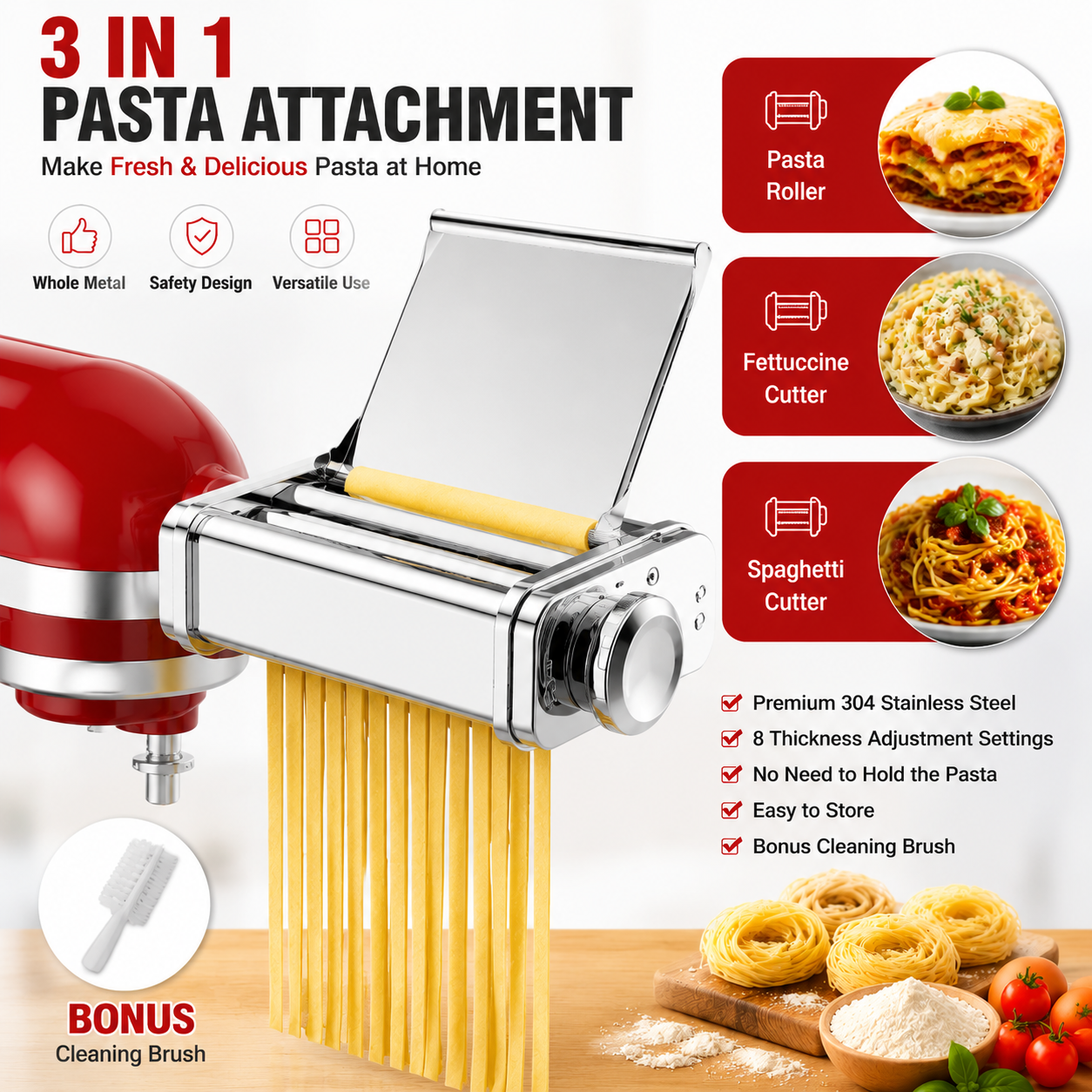 Gvode 3 in 1 Pasta Attachment  - огляд і ціна Kitchen Gadgets Useful
