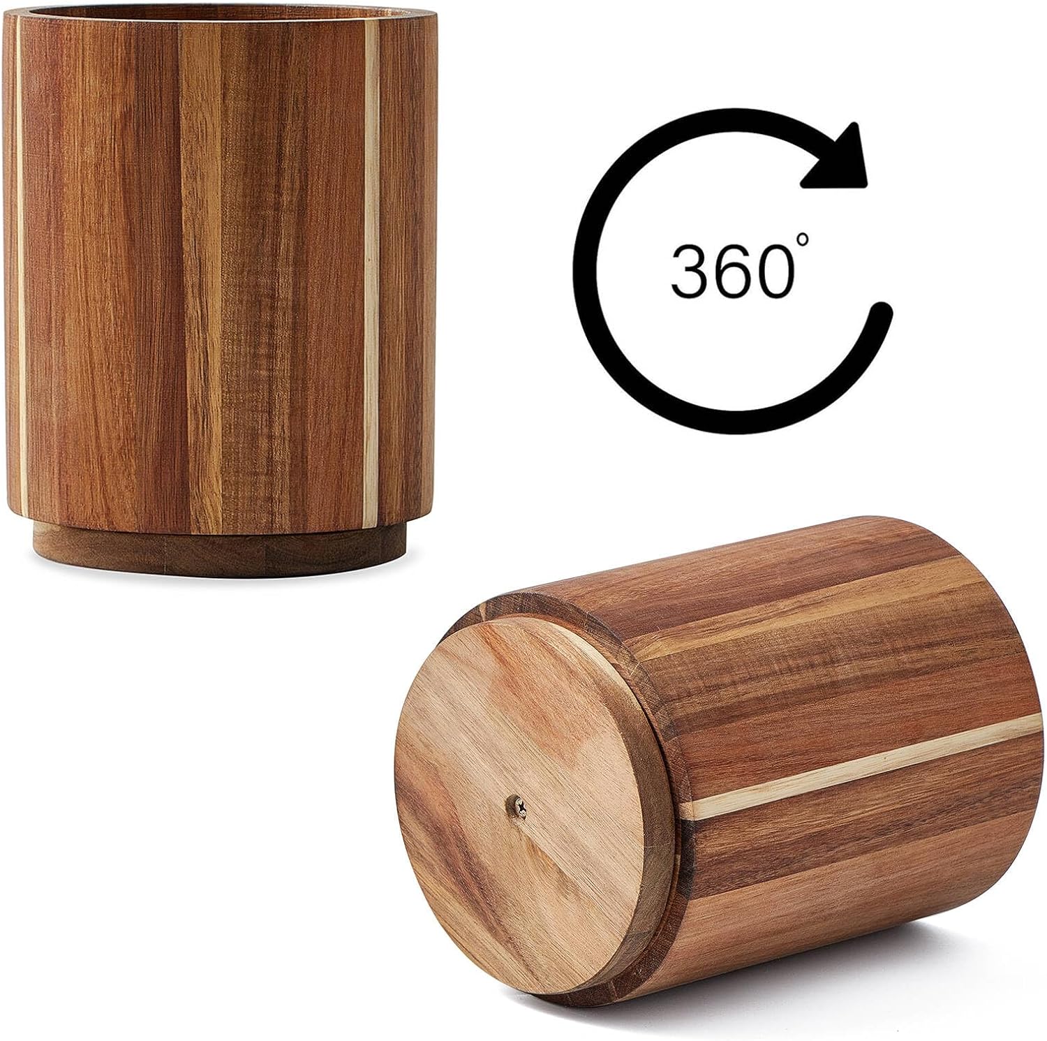 Acacia Wood Utensil Holder, 36 - огляд і ціна Kitchen Utensil Holder